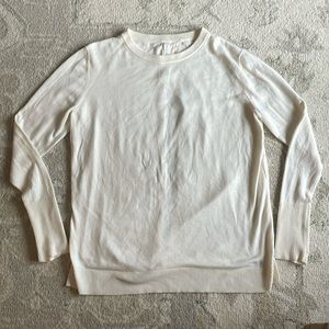 Lululemon still at ease pullover sweater white size 12